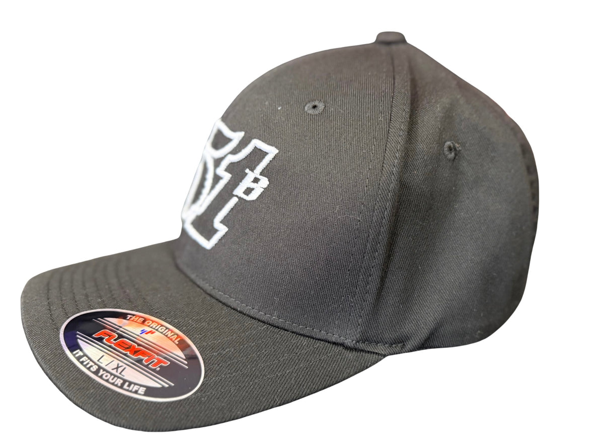 Raised 51B Flexfit Hat- Solid Black