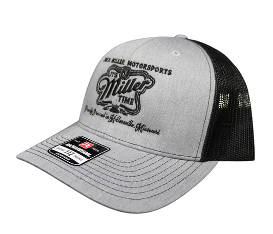 Miller Time Mesh Hat- Grey/Black