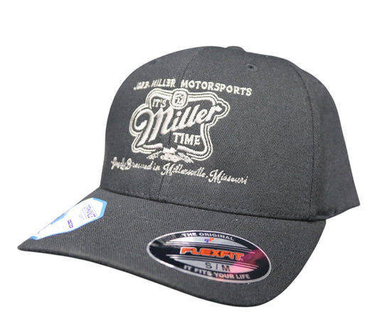 Miller Time Flexfit Hat- Black