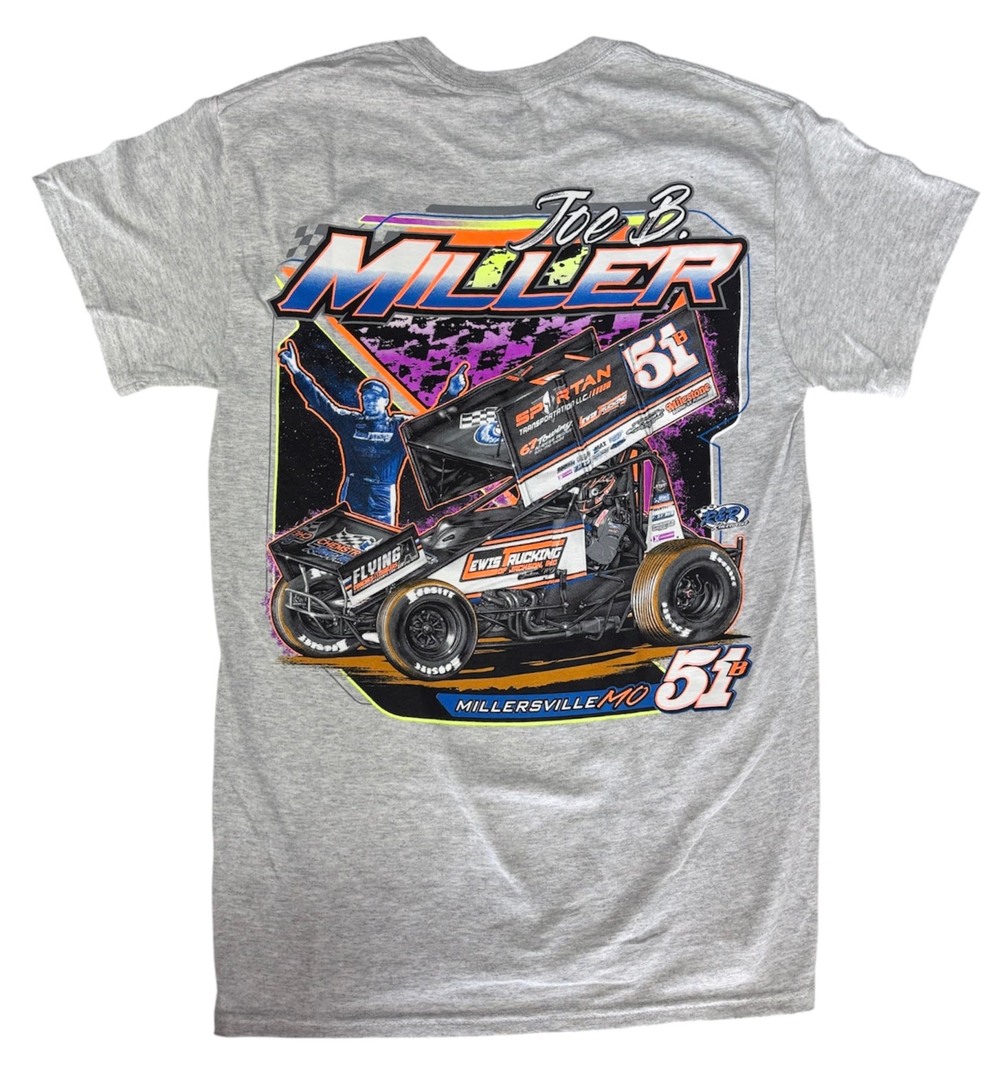 "Neon Nights" T-Shirt - Ash Gray