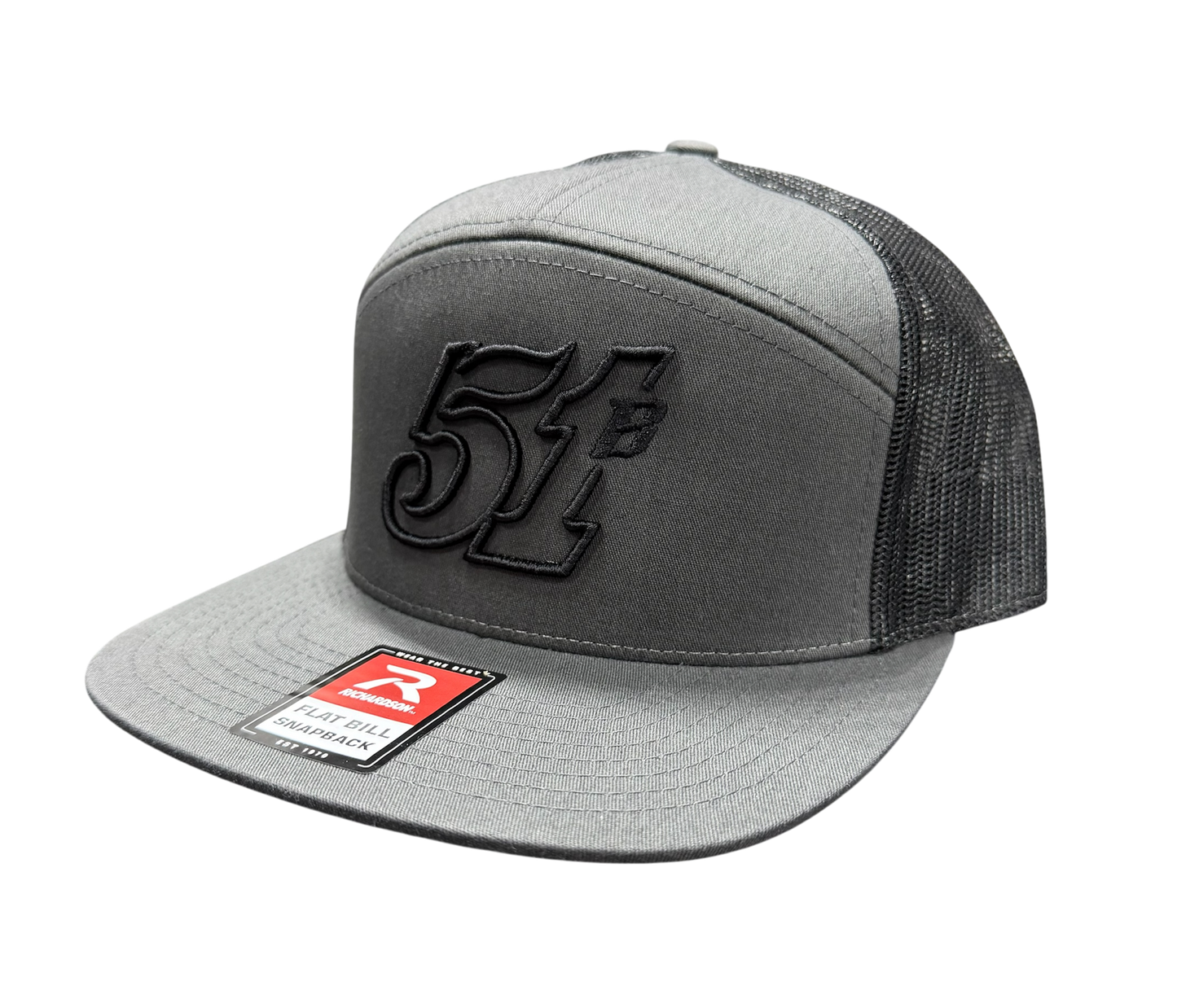 Raised 51B Mesh Hat- Charcoal/Black