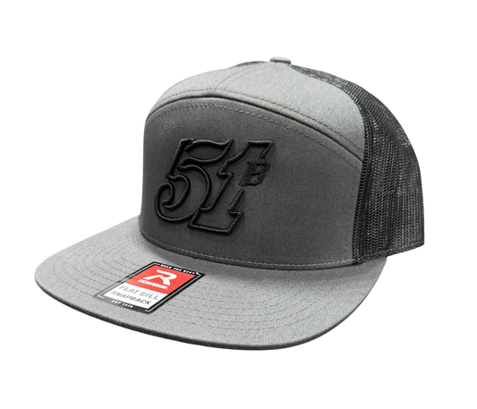 Raised 51B Mesh Hat- Charcoal/Black